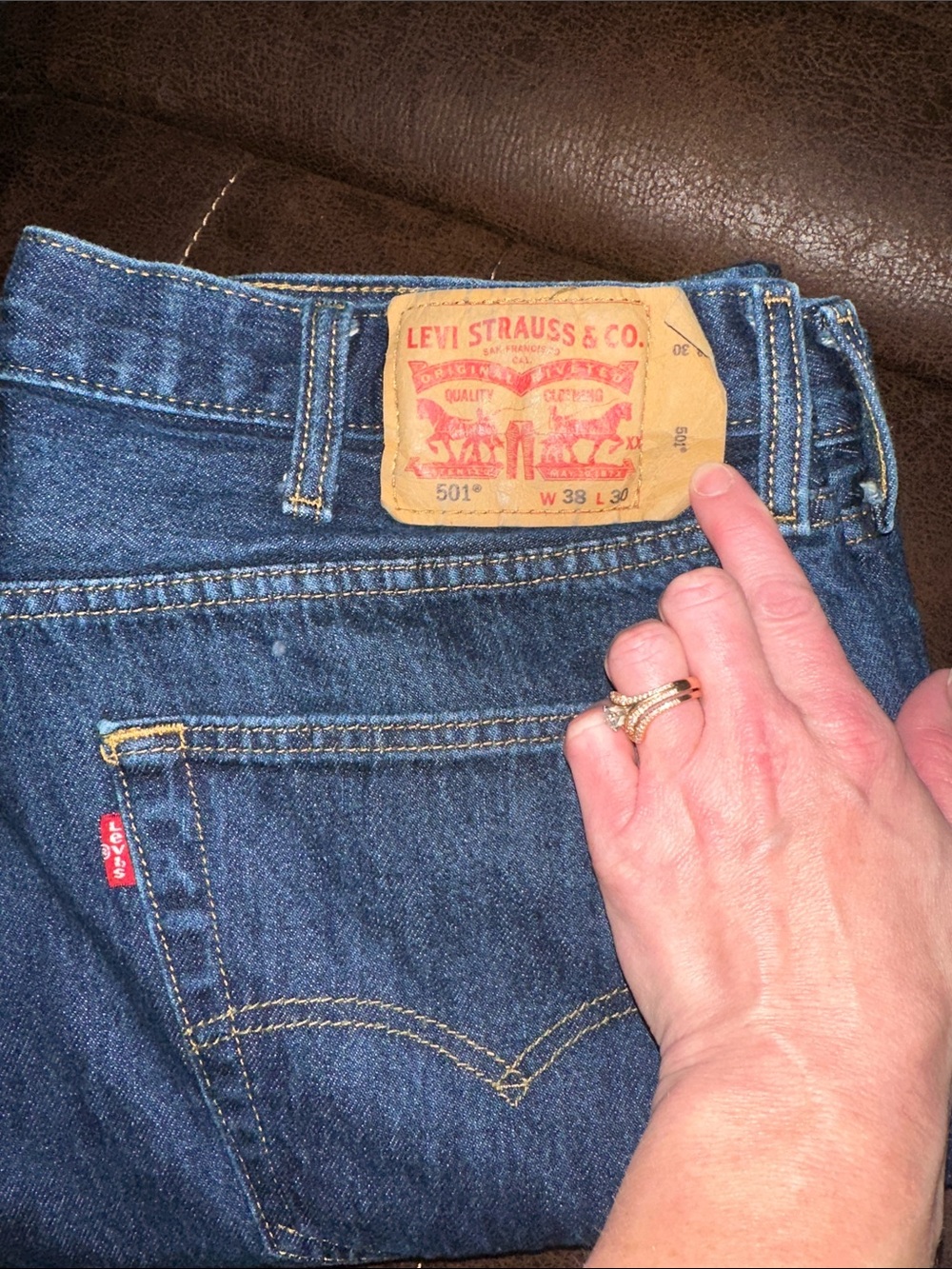 Levi's Men’s Straight Jeans in Dark Blue Denim